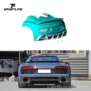 Pre-Preg Carbon Fiber Rear Diffuser Splitter Lip for 2023 Audi R8 V10 Performance Coupe 2-Door